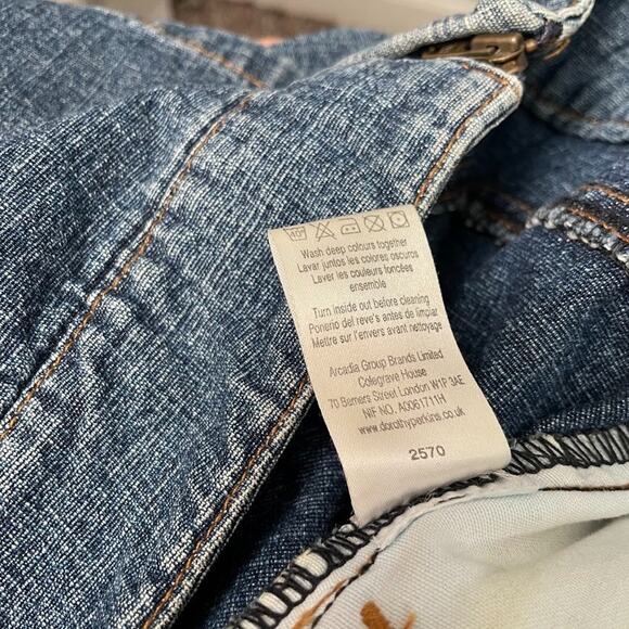 Vintage Y2K Denim Skirt US Size 10 Short Pleated Mini Blue Jean Schoolgirl Twee - Picture 8 of 11